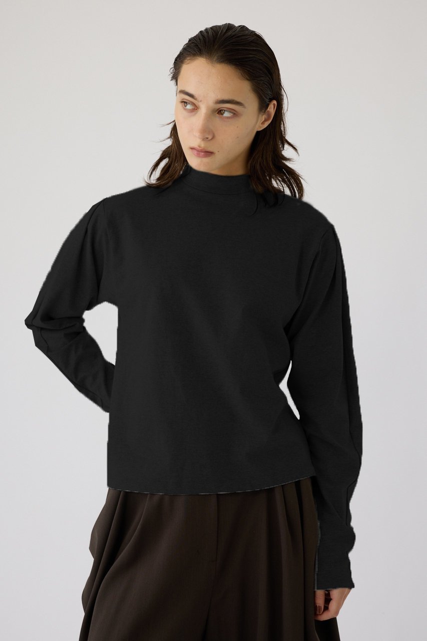 【リムアーク/RIM.ARK】のCurved sleeve high collar tops/トップス 人気、トレンドファッション・服の通販 founy(ファニー) 　ファッション　Fashion　レディースファッション　Fashion for Women　トップス・カットソー　Cut & Sew Tops　シャツ・ブラウス・オフィスカジュアル　Elegant Blouses & Button-Ups　シンプル　Simple, Minimal　スリーブ　Sleeve, Long Sleeve / Short Sleeve　ハイネック　High Neck, Mock Neck　バランス　Balance, Style Balance　モダン　Modern, Contemporary　ロング　Long, Long-Length　定番　Standard, Basic Item　other-6|ID: prp329100004762899 ipo3291000000036420429