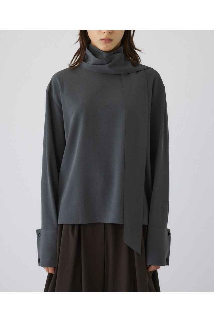 【リムアーク/RIM.ARK】の【11/7 10:00販売開始】Bow tie tops/トップス インテリア・キッズ・メンズ・レディースファッション・服の通販 founy(ファニー) ファッション Fashion レディースファッション Fashion for Women トップス・カットソー Cut & Sew Tops シャツ・ブラウス・オフィスカジュアル Elegant Blouses & Button-Ups おすすめ Recommended / Our Picks オケージョン Occasion Wear シャンブレー Chambray, Denim-Like Fabric スカーフ Scarf, Neckwear スタイリッシュ Stylish, Fashionable スリーブ Sleeve, Long Sleeve / Short Sleeve ボウタイ Bow Tie, Neck Bow リボン Ribbon, Bow ロング Long, Long-Length 定番 Standard, Basic Item 新作・新入荷 New Arrivals / New In チャコールグレー|ID: prp329100004762903 ipo3291000000034473136