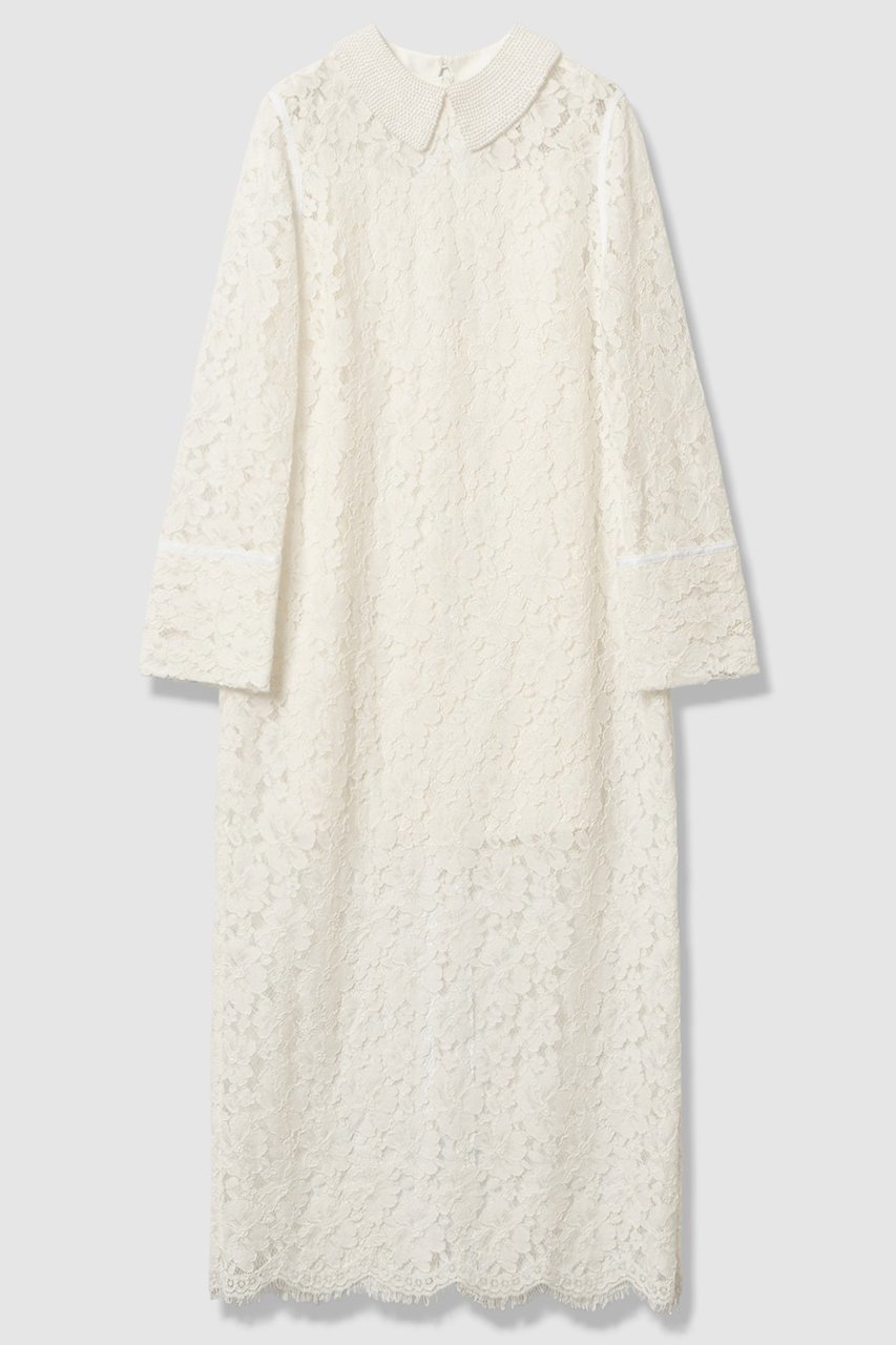 【アルアバイル/allureville】の【LOULOU WILLOUGHBY】パールネックレースワンピース インテリア・キッズ・メンズ・レディースファッション・服の通販 founy(ファニー) 　ファッション　Fashion　レディースファッション　Fashion for Women　ワンピース　Dresses　チュニック　Tunic Tops & Dresses　2025年　2025　2025-2026秋冬・A/W　Autumn/Winter 2025–26 AW25–26　エレガント 上品　Elegant　キャミソール　Camisole, Spaghetti Strap Top　ストレート　Straight, Straight Cut　チュニック　Tunic, Long Top　ドレス　Dress, One-Piece　ネックレス　Necklace, Pendant Necklace　パール　Pearl, Pearl Accent　レース　Lace, Lace Fabric　ロング　Long, Long-Length　A/W・秋冬　Autumn/Winter　オフホワイト|ID: prp329100004762905 ipo3291000000034473154