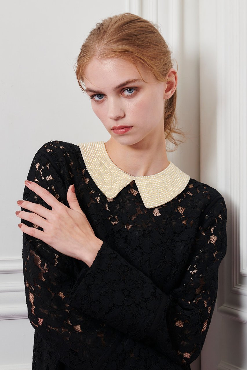 【アルアバイル/allureville】の【LOULOU WILLOUGHBY】パールネックレースワンピース 人気、トレンドファッション・服の通販 founy(ファニー) 　ファッション　Fashion　レディースファッション　Fashion for Women　ワンピース　Dresses　チュニック　Tunic Tops & Dresses　2025年　2025　2025-2026秋冬・A/W　Autumn/Winter 2025–26 AW25–26　エレガント 上品　Elegant　キャミソール　Camisole, Spaghetti Strap Top　ストレート　Straight, Straight Cut　チュニック　Tunic, Long Top　ドレス　Dress, One-Piece　ネックレス　Necklace, Pendant Necklace　パール　Pearl, Pearl Accent　レース　Lace, Lace Fabric　ロング　Long, Long-Length　A/W・秋冬　Autumn/Winter　other-8|ID: prp329100004762905 ipo3291000000034473162