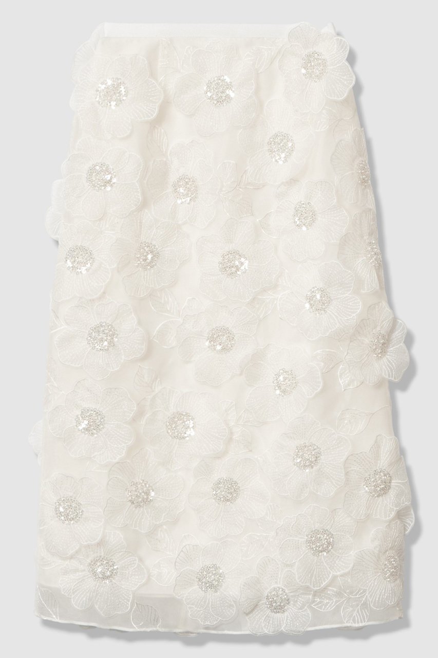 【アルアバイル/allureville】の【LOULOU WILLOUGHBY】オーガンフラワータイトスカート 人気、トレンドファッション・服の通販 founy(ファニー) ファッション Fashion レディースファッション Fashion for Women スカート Skirts ロングスカート Long Skirts / Maxi & Midi Skirts 2025年 2025 2025-2026秋冬・A/W Autumn/Winter 2025–26 AW25–26 エアリー Airy Texture オーガンジー Organza Fabric タイトスカート Pencil Skirt, Tight Skirt ビジュー Bijou, Jewel-like Accent ロング Long, Long-Length エレガント 上品 Elegant A/W・秋冬 Autumn/Winter other-1|ID: prp329100004762907 ipo3291000000034473172