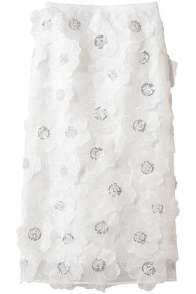 【アルアバイル/allureville】 【LOULOU WILLOUGHBY】オーガンフラワータイトスカート人気、トレンドファッション・服の通販 founy(ファニー) ファッション Fashion レディースファッション Fashion for Women スカート Skirts ロングスカート Long Skirts / Maxi & Midi Skirts 2026年 2026 エアリー Airy Texture オーガンジー Organza Fabric タイトスカート Pencil Skirt, Tight Skirt ビジュー Bijou, Jewel-like Accent ロング Long, Long-Length エレガント 上品 Elegant 夏 Summer 春 Spring S/S・春夏 SS, Spring/Summer, Warm Season |ID:prp329100004762907