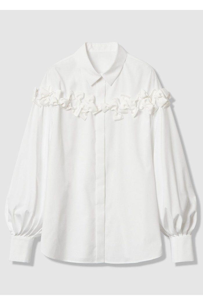 【アルアバイル/allureville】の【LOULOU WILLOUGHBY】メニーリボンパフスリーブシャツ インテリア・キッズ・メンズ・レディースファッション・服の通販 founy(ファニー) https://founy.com/ ファッション Fashion レディースファッション Fashion for Women トップス・カットソー Cut & Sew Tops シャツ・ブラウス・オフィスカジュアル Elegant Blouses & Button-Ups 2025年 2025 2025-2026秋冬・A/W Autumn/Winter 2025–26 AW25–26 スリーブ Sleeve, Long Sleeve / Short Sleeve ロング Long, Long-Length エレガント 上品 Elegant 再入荷 Restock / Back in Stock A/W・秋冬 Autumn/Winter |ID: prp329100004762915 ipo3291000000034473250