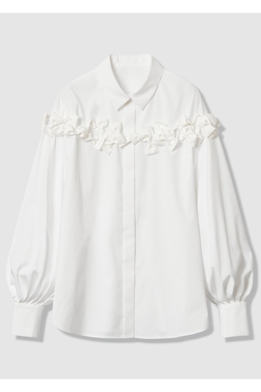 【アルアバイル/allureville】の【LOULOU WILLOUGHBY】メニーリボンパフスリーブシャツ 人気、トレンドファッション・服の通販 founy(ファニー) ファッション Fashion レディースファッション Fashion for Women トップス・カットソー Cut & Sew Tops シャツ・ブラウス・オフィスカジュアル Elegant Blouses & Button-Ups 2025年 2025 2025-2026秋冬・A/W Autumn/Winter 2025–26 AW25–26 スリーブ Sleeve, Long Sleeve / Short Sleeve ロング Long, Long-Length エレガント 上品 Elegant 再入荷 Restock / Back in Stock A/W・秋冬 Autumn/Winter other-1|ID: prp329100004762915 ipo3291000000034473250