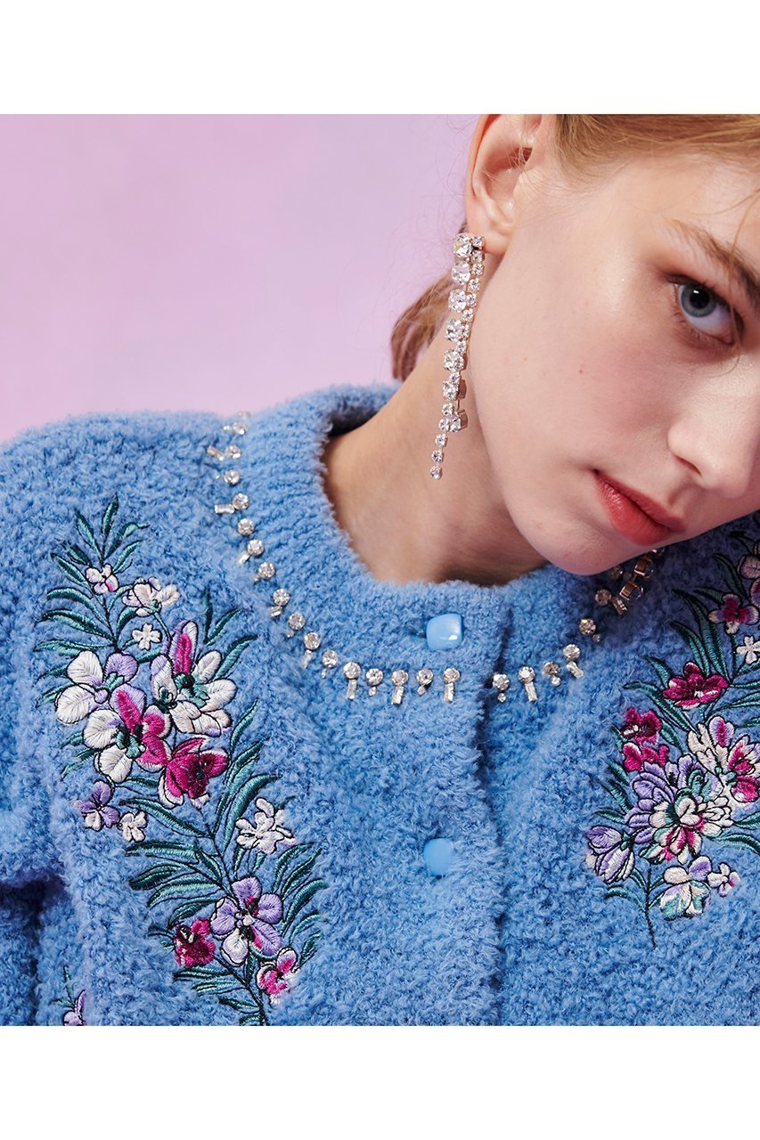 【アルアバイル/allureville】の【LOULOU WILLOUGHBY】フラワーズエンブロイダリーカーディガン 人気、トレンドファッション・服の通販 founy(ファニー) ファッション Fashion レディースファッション Fashion for Women トップス・カットソー Cut & Sew Tops ニット Knit Tops & Sweaters カーディガン・羽織り Layered Style Cardigans 2025年 2025 2025-2026秋冬・A/W Autumn/Winter 2025–26 AW25–26 カーディガン Cardigan, Knitwear ビジュー Bijou, Jewel-like Accent フェミニン Feminine, Girly ミドル Middle Length, Mid Height エレガント 上品 Elegant A/W・秋冬 Autumn/Winter other-2|ID: prp329100004762916 ipo3291000000034473262