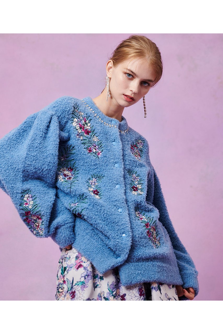 【アルアバイル/allureville】の【LOULOU WILLOUGHBY】フラワーズエンブロイダリーカーディガン 人気、トレンドファッション・服の通販 founy(ファニー) ファッション Fashion レディースファッション Fashion for Women トップス・カットソー Cut & Sew Tops ニット Knit Tops & Sweaters カーディガン・羽織り Layered Style Cardigans 2025年 2025 2025-2026秋冬・A/W Autumn/Winter 2025–26 AW25–26 カーディガン Cardigan, Knitwear ビジュー Bijou, Jewel-like Accent フェミニン Feminine, Girly ミドル Middle Length, Mid Height エレガント 上品 Elegant A/W・秋冬 Autumn/Winter other-4|ID: prp329100004762916 ipo3291000000034473264