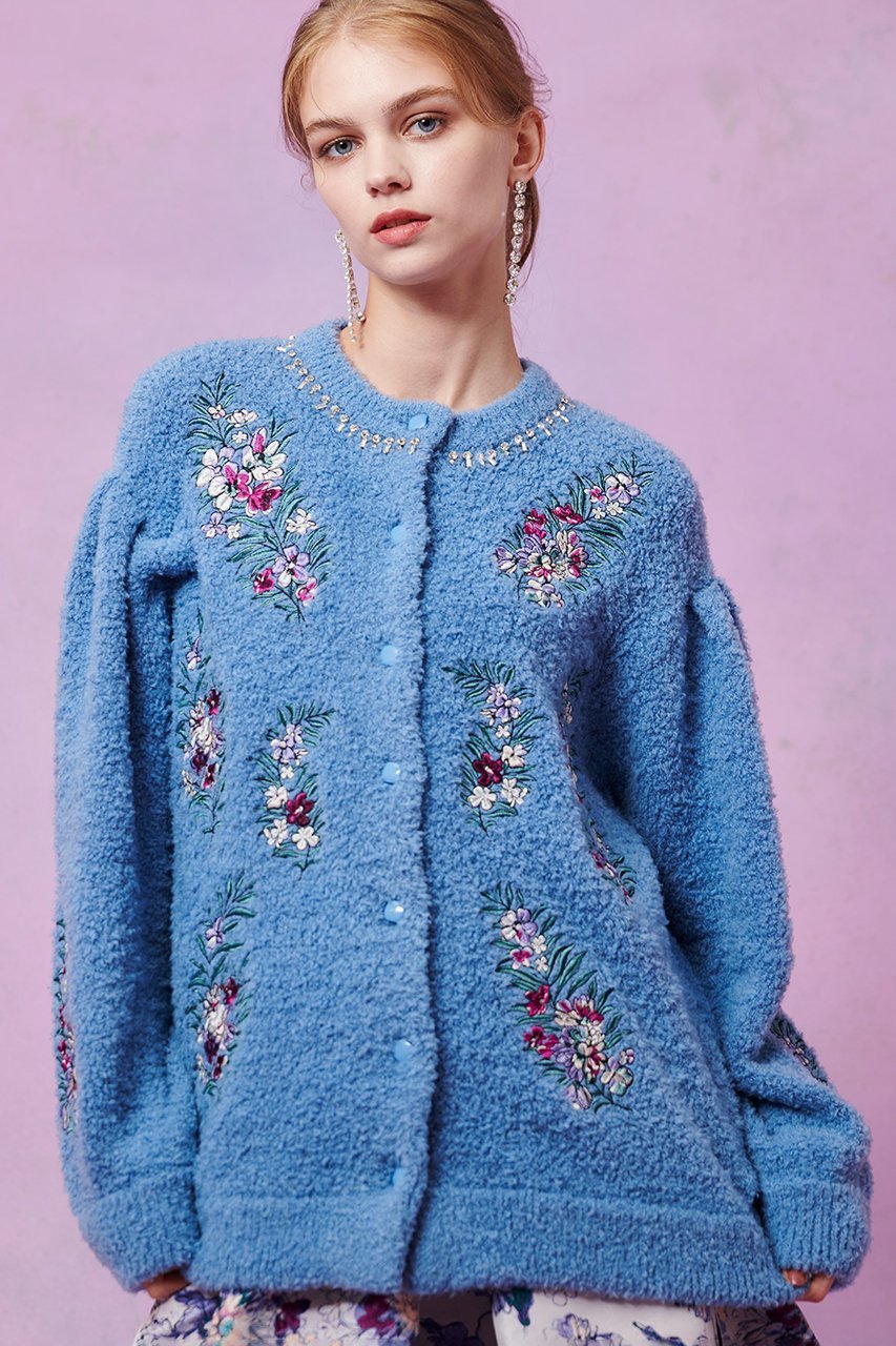 【アルアバイル/allureville】の【LOULOU WILLOUGHBY】フラワーズエンブロイダリーカーディガン 人気、トレンドファッション・服の通販 founy(ファニー) ファッション Fashion レディースファッション Fashion for Women トップス・カットソー Cut & Sew Tops ニット Knit Tops & Sweaters カーディガン・羽織り Layered Style Cardigans 2025年 2025 2025-2026秋冬・A/W Autumn/Winter 2025–26 AW25–26 カーディガン Cardigan, Knitwear ビジュー Bijou, Jewel-like Accent フェミニン Feminine, Girly ミドル Middle Length, Mid Height エレガント 上品 Elegant A/W・秋冬 Autumn/Winter other-6|ID: prp329100004762916 ipo3291000000034473266