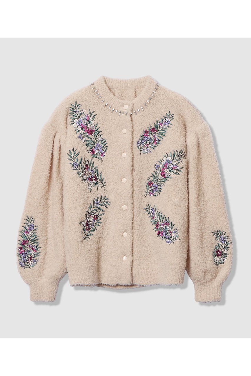 【アルアバイル/allureville】の【LOULOU WILLOUGHBY】フラワーズエンブロイダリーカーディガン インテリア・キッズ・メンズ・レディースファッション・服の通販 founy(ファニー) 　ファッション　Fashion　レディースファッション　Fashion for Women　トップス・カットソー　Cut & Sew Tops　ニット　Knit Tops & Sweaters　カーディガン・羽織り　Layered Style Cardigans　2026年　2026　カーディガン　Cardigan, Knitwear　ビジュー　Bijou, Jewel-like Accent　フェミニン　Feminine, Girly　ミドル　Middle Length, Mid Height　エレガント 上品　Elegant　夏　Summer　春　Spring　S/S・春夏　SS, Spring/Summer, Warm Season　ライトピンク|ID: prp329100004762916 ipo3291000000034685391