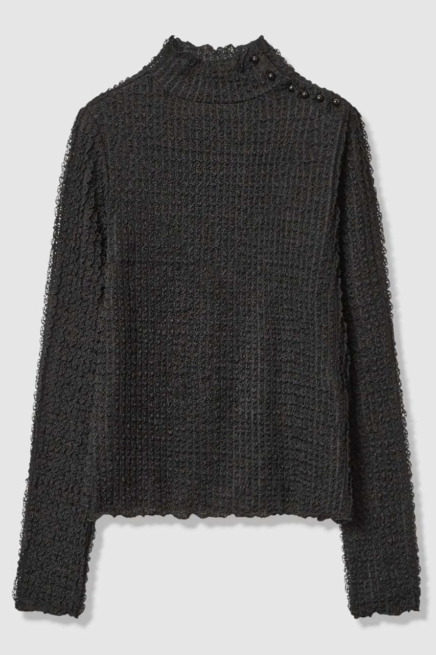 【アルアバイル/allureville】の【LOULOU WILLOUGHBY】ティアードラッセルプルオーバー インテリア・キッズ・メンズ・レディースファッション・服の通販 founy(ファニー) ファッション Fashion レディースファッション Fashion for Women トップス・カットソー Cut & Sew Tops シャツ・ブラウス・オフィスカジュアル Elegant Blouses & Button-Ups ロングTシャツ・Tシャツ Longline T-Shirts & Tees カジュアルプルオーバー・ニットトップス Pullovers & Knit Tops / Casual Pullovers カットソー・ベーシックTシャツ Cut-and-Sewn Tops / Stretch Tees & Basics 2025年 2025 2025-2026秋冬・A/W Autumn/Winter 2025–26 AW25–26 インナー Innerwear シンプル Simple, Minimal ジャカード/ジャガード Jacquard, Woven Pattern スリーブ Sleeve, Long Sleeve / Short Sleeve パール Pearl, Pearl Accent ラッセル Raschel, Raschel Lace ロング Long, Long-Length エレガント 上品 Elegant A/W・秋冬 Autumn/Winter ブラック|ID: prp329100004762918 ipo3291000000034473274