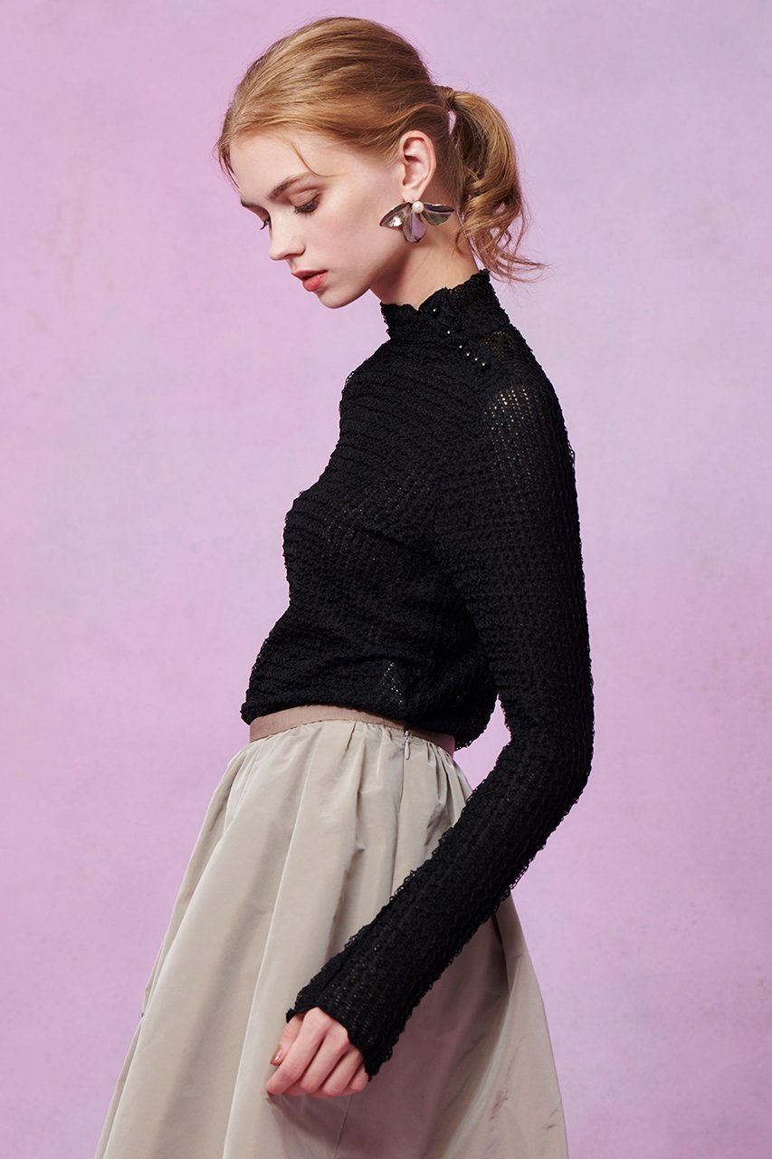 【アルアバイル/allureville】の【LOULOU WILLOUGHBY】ティアードラッセルプルオーバー 人気、トレンドファッション・服の通販 founy(ファニー) ファッション Fashion レディースファッション Fashion for Women トップス・カットソー Cut & Sew Tops シャツ・ブラウス・オフィスカジュアル Elegant Blouses & Button-Ups ロングTシャツ・Tシャツ Longline T-Shirts & Tees カジュアルプルオーバー・ニットトップス Pullovers & Knit Tops / Casual Pullovers カットソー・ベーシックTシャツ Cut-and-Sewn Tops / Stretch Tees & Basics 2025年 2025 2025-2026秋冬・A/W Autumn/Winter 2025–26 AW25–26 インナー Innerwear シンプル Simple, Minimal ジャカード/ジャガード Jacquard, Woven Pattern スリーブ Sleeve, Long Sleeve / Short Sleeve パール Pearl, Pearl Accent ラッセル Raschel, Raschel Lace ロング Long, Long-Length エレガント 上品 Elegant A/W・秋冬 Autumn/Winter other-8|ID: prp329100004762918 ipo3291000000034473281