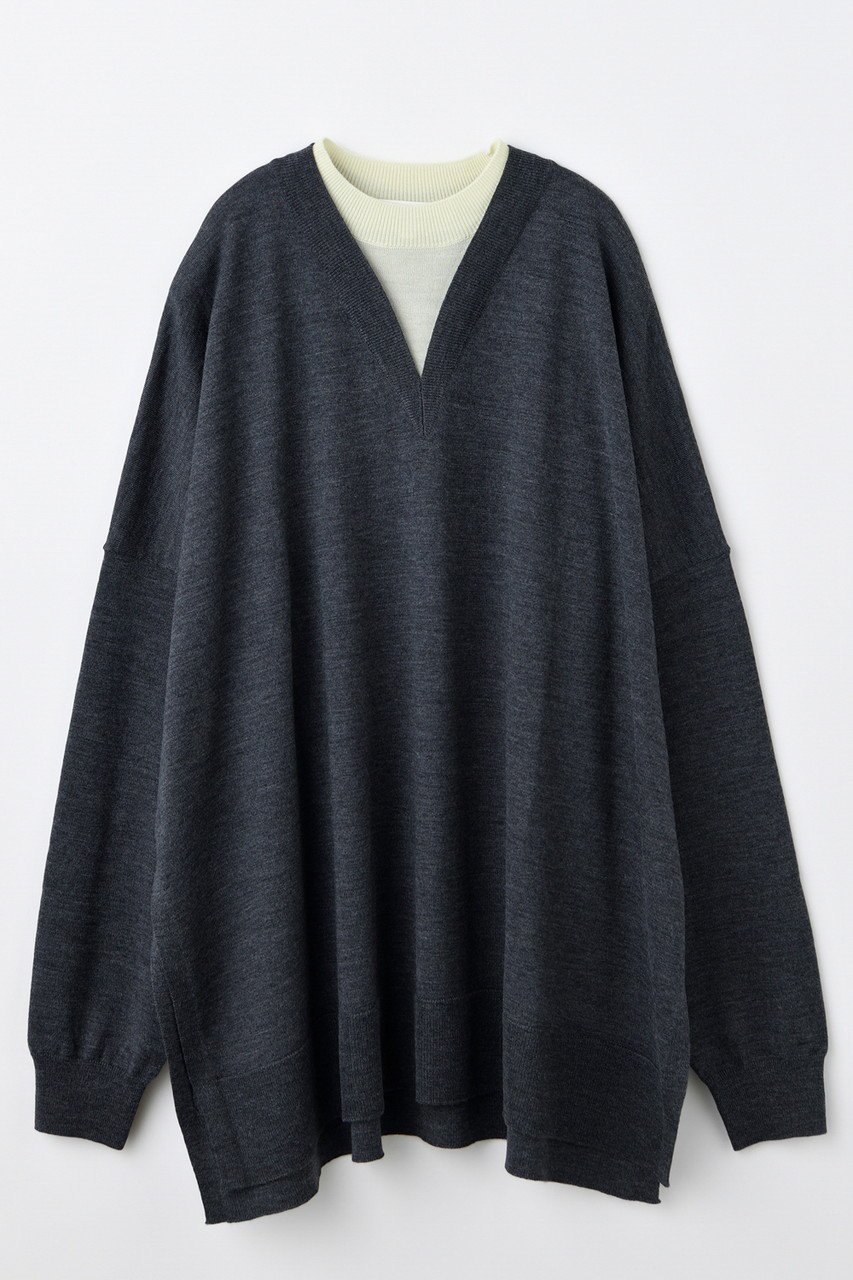 【エンフォルド/ENFOLD】の【11/12 12:00販売開始】HIGH-GAUGE LAYERED-PULLOVER インテリア・キッズ・メンズ・レディースファッション・服の通販 founy(ファニー) ファッション Fashion レディースファッション Fashion for Women トップス・カットソー Cut & Sew Tops ニット Knit Tops & Sweaters カジュアルプルオーバー・ニットトップス Pullovers & Knit Tops / Casual Pullovers おすすめ Recommended / Our Picks ルーズ Loose, Oversized 今季 This Season, Current Season 新作・新入荷 New Arrivals / New In チャコールグレー|ID: prp329100004762925 ipo3291000000034473409