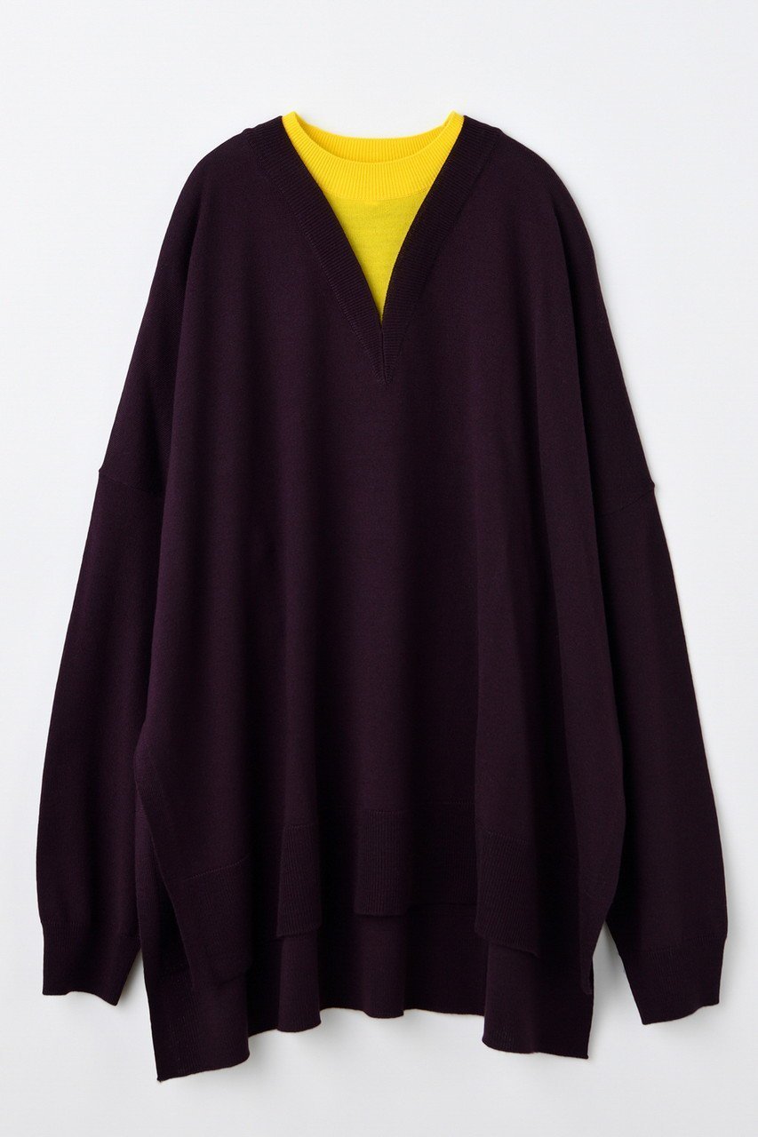 【エンフォルド/ENFOLD】の【11/12 12:00販売開始】HIGH-GAUGE LAYERED-PULLOVER インテリア・キッズ・メンズ・レディースファッション・服の通販 founy(ファニー) ファッション Fashion レディースファッション Fashion for Women トップス・カットソー Cut & Sew Tops ニット Knit Tops & Sweaters カジュアルプルオーバー・ニットトップス Pullovers & Knit Tops / Casual Pullovers おすすめ Recommended / Our Picks ルーズ Loose, Oversized 今季 This Season, Current Season 新作・新入荷 New Arrivals / New In ボルドー|ID: prp329100004762925 ipo3291000000034473410