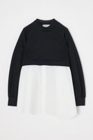 【ナゴンスタンス/nagonstans】の【11/12 12:00販売開始】shirt layered round pullover 人気、トレンドファッション・服の通販 founy(ファニー) ファッション Fashion レディースファッション Fashion for Women トップス・カットソー Cut & Sew Tops シャツ・ブラウス・オフィスカジュアル Elegant Blouses & Button-Ups カジュアルプルオーバー・ニットトップス Pullovers & Knit Tops / Casual Pullovers クロップド Cropped, Short Length スリーブ Sleeve, Long Sleeve / Short Sleeve ドッキング Docking, Mixed Material バランス Balance, Style Balance ロング Long, Long-Length 新作・新入荷 New Arrivals / New In |ID:prp329100004762935