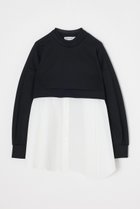 【ナゴンスタンス/nagonstans】の【11/12 12:00販売開始】shirt layered round pullover Black|ID: prp329100004762935 ipo3291000000034473449