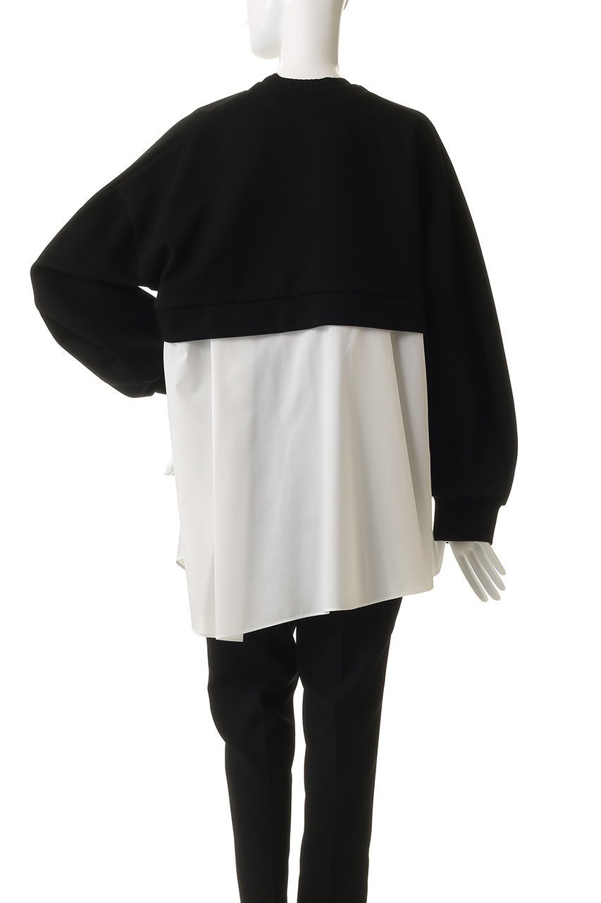 【ナゴンスタンス/nagonstans】のshirt layered round pullover 人気、トレンドファッション・服の通販 founy(ファニー) 　ファッション　Fashion　レディースファッション　Fashion for Women　トップス・カットソー　Cut & Sew Tops　シャツ・ブラウス・オフィスカジュアル　Elegant Blouses & Button-Ups　カジュアルプルオーバー・ニットトップス　Pullovers & Knit Tops / Casual Pullovers　クロップド　Cropped, Short Length　スリーブ　Sleeve, Long Sleeve / Short Sleeve　ドッキング　Docking, Mixed Material　バランス　Balance, Style Balance　ロング　Long, Long-Length　other-4|ID: prp329100004762935 ipo3291000000034674137