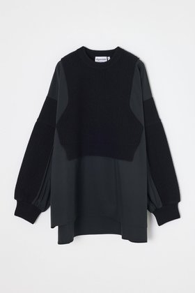 【ナゴンスタンス/nagonstans】 mix knit applique pullover人気、トレンドファッション・服の通販 founy(ファニー) ファッション Fashion レディースファッション Fashion for Women トップス・カットソー Cut & Sew Tops ニット Knit Tops & Sweaters カジュアルプルオーバー・ニットトップス Pullovers & Knit Tops / Casual Pullovers コンビ Combo, Combination Style ショート Short, Short Length ドッキング Docking, Mixed Material ベスト Vest, Waistcoat 新作・新入荷 New Arrivals / New In |ID:prp329100004762936