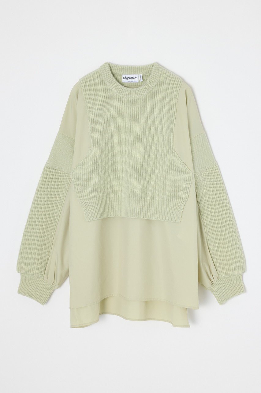 【ナゴンスタンス/nagonstans】の【11/12 12:00販売開始】mix knit appliqu pullover インテリア・キッズ・メンズ・レディースファッション・服の通販 founy(ファニー) 　ファッション　Fashion　レディースファッション　Fashion for Women　トップス・カットソー　Cut & Sew Tops　ニット　Knit Tops & Sweaters　カジュアルプルオーバー・ニットトップス　Pullovers & Knit Tops / Casual Pullovers　コンビ　Combo, Combination Style　ショート　Short, Short Length　ドッキング　Docking, Mixed Material　ベスト　Vest, Waistcoat　新作・新入荷　New Arrivals / New In　Sand|ID: prp329100004762936 ipo3291000000034473454