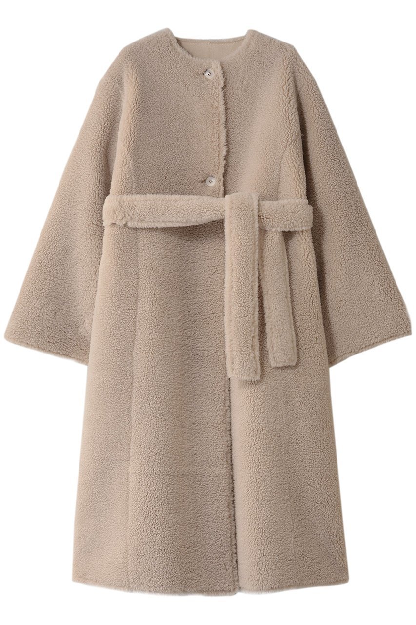 【リナージオ/LIGNAGGIO】のラム風 ボアタイプコート インテリア・キッズ・メンズ・レディースファッション・服の通販 founy(ファニー) ファッション Fashion レディースファッション Fashion for Women アウター Coat / Outerwear Collection コート・ロングコート・ピーコート Long Coats, Peacoats & More ショート Short, Short Length リュクス Luxury, Elegant, High-End, Chic ロング Long, Long-Length 新作・新入荷 New Arrivals / New In A/W・秋冬 Autumn/Winter ベージュ|ID: prp329100004763587 ipo3291000000034483448