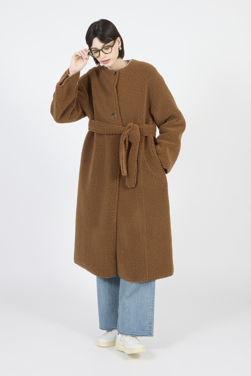 【リナージオ/LIGNAGGIO】のラム風 ボアタイプコート 人気、トレンドファッション・服の通販 founy(ファニー) 　ファッション　Fashion　レディースファッション　Fashion for Women　アウター　Coat / Outerwear Collection　コート・ロングコート・ピーコート　Long Coats, Peacoats & More　ショート　Short, Short Length　リュクス　Luxury, Elegant, High-End, Chic　ロング　Long, Long-Length　A/W・秋冬　Autumn/Winter　other-8|ID: prp329100004763587 ipo3291000000034674285