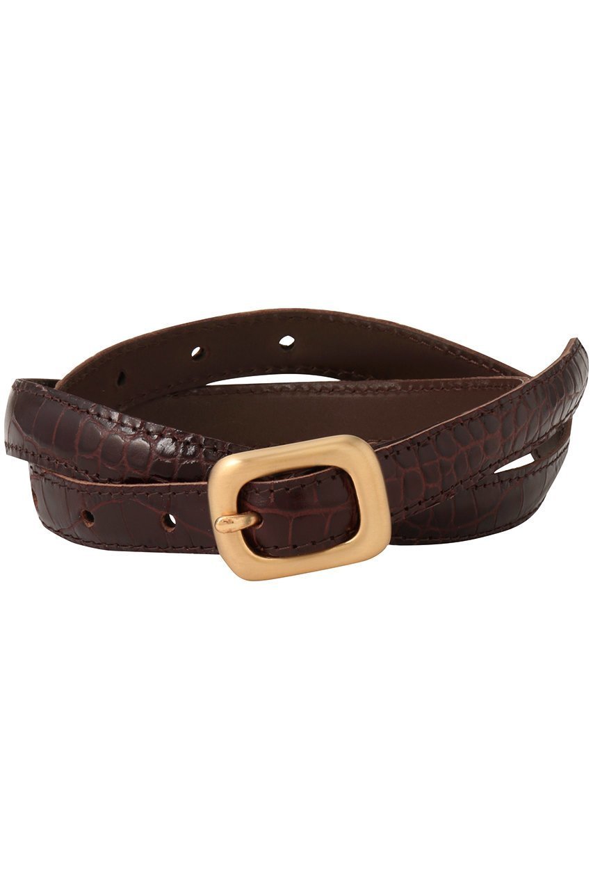 【ウィムガゼット/Whim Gazette】の【Hoaw.】型押しナローベルト インテリア・キッズ・メンズ・レディースファッション・服の通販 founy(ファニー) ファッション Fashion レディースファッション Fashion for Women ベルト&ウエストマーク Belts & Waist Accessories アクセサリー Fashion Accessories クロコ Crocodile, Croc Embossed シューズ Shoes, Footwear シルバー Silver, Metallic Silver ジャケット Jacket, Outerwear スクエア Square, Square Shape スマート Smart, Elegant なめらか Smooth, Silky Texture おすすめ Recommended / Our Picks エレガント 上品 Elegant 新作・新入荷 New Arrivals / New In ダークブラウン|ID: prp329100004763589 ipo3291000000034483464