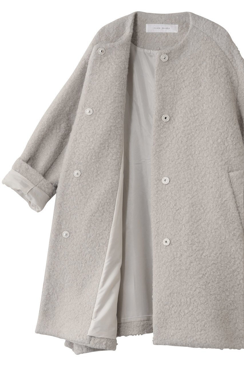 【プレインピープル/PLAIN PEOPLE】のループインレイノーカラーコート 人気、トレンドファッション・服の通販 founy(ファニー) 　ファッション　Fashion　レディースファッション　Fashion for Women　アウター　Coat / Outerwear Collection　コート・ロングコート・ピーコート　Long Coats, Peacoats & More　カッティング　Cutting Detail　フォルム　Silhouette, Form　ロング　Long, Long-Length　新作・新入荷　New Arrivals / New In　other-6|ID: prp329100004763591 ipo3291000000034483492