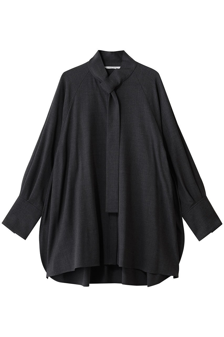 【プレインピープル/PLAIN PEOPLE】のフレックスウールサキソニーボウタイブラウス インテリア・キッズ・メンズ・レディースファッション・服の通販 founy(ファニー) ファッション Fashion レディースファッション Fashion for Women トップス・カットソー Cut & Sew Tops シャツ・ブラウス・オフィスカジュアル Elegant Blouses & Button-Ups スリーブ Sleeve, Long Sleeve / Short Sleeve ドレープ Drape, Draping Fabric ビジネス 仕事 通勤 Business / Work / Commuting ロング Long, Long-Length エレガント 上品 Elegant 新作・新入荷 New Arrivals / New In チャコールグレー|ID: prp329100004763595 ipo3291000000034483521