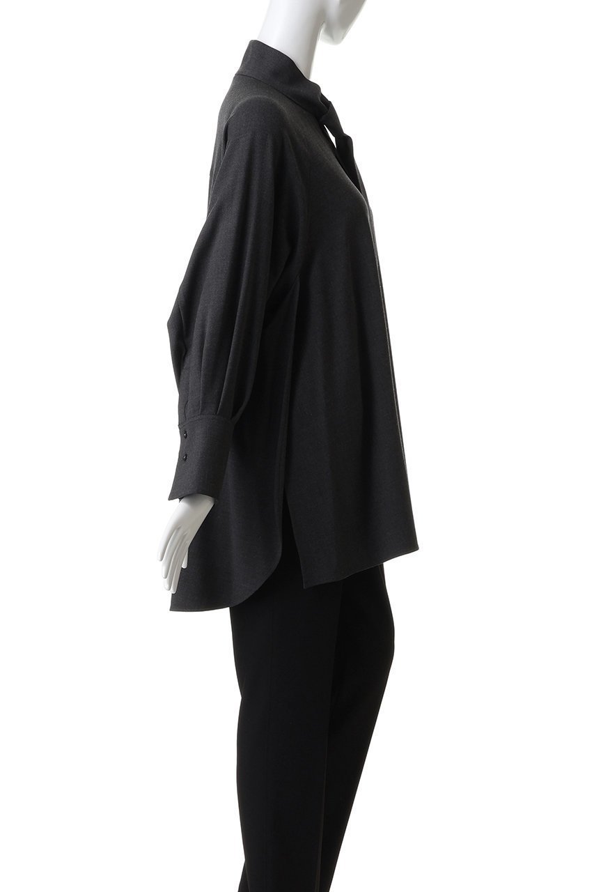 【プレインピープル/PLAIN PEOPLE】のフレックスウールサキソニーボウタイブラウス 人気、トレンドファッション・服の通販 founy(ファニー) 　ファッション　Fashion　レディースファッション　Fashion for Women　トップス・カットソー　Cut & Sew Tops　シャツ・ブラウス・オフィスカジュアル　Elegant Blouses & Button-Ups　スリーブ　Sleeve, Long Sleeve / Short Sleeve　ドレープ　Drape, Draping Fabric　ビジネス 仕事 通勤　Business / Work / Commuting　ロング　Long, Long-Length　エレガント 上品　Elegant　other-3|ID: prp329100004763595 ipo3291000000035502033