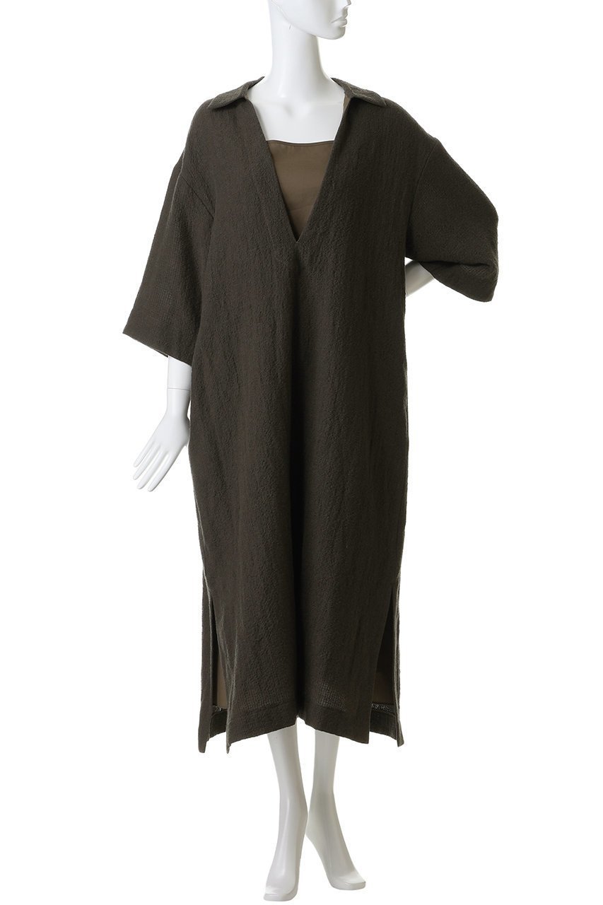 【プレインピープル/PLAIN PEOPLE】のウールリネンコットンワッシャーカフタンドレス 人気、トレンドファッション・服の通販 founy(ファニー) 　ファッション　Fashion　レディースファッション　Fashion for Women　ワンピース　Dresses　フォーマル・パーティードレス・結婚式用ドレス　Elegant & Casual Dresses　チュニック　Tunic Tops & Dresses　アンダー　Underwear Essentials　チュニック　Tunic, Long Top　ドレス　Dress, One-Piece　リゾート　Resort, Vacation Style　リネン　Linen, Linen Fabric　リラックス　Relax, Relaxed Fit　ロング　Long, Long-Length　ワッシャー　Washer, Crinkled Finish　other-2|ID: prp329100004763597 ipo3291000000035729029