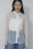 【ガリャルダガランテ/GALLARDAGALANTE】のシアーレースフリルブラウス オフホワイト|ID: prp329100004763598 ipo3291000000035388747