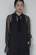 【ガリャルダガランテ/GALLARDAGALANTE】のシアーレースフリルブラウス ブラック|ID: prp329100004763598 ipo3291000000035388748