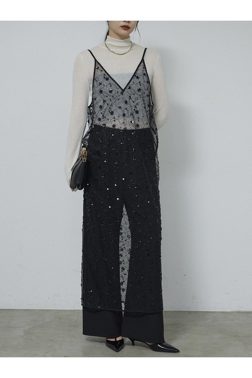 【ガリャルダガランテ/GALLARDAGALANTE】のビジューシアーキャミワンピース インテリア・キッズ・メンズ・レディースファッション・服の通販 founy(ファニー) ファッション Fashion レディースファッション Fashion for Women ワンピース Dresses キャミソールワンピース Camisole Dresses チュニック Tunic Tops & Dresses キャミソール Camisole, Spaghetti Strap Top シアー Sheer, See-Through チュニック Tunic, Long Top ビジュー Bijou, Jewel-like Accent ロング Long, Long-Length 新作・新入荷 New Arrivals / New In ブラック|ID: prp329100004763605 ipo3291000000034483601