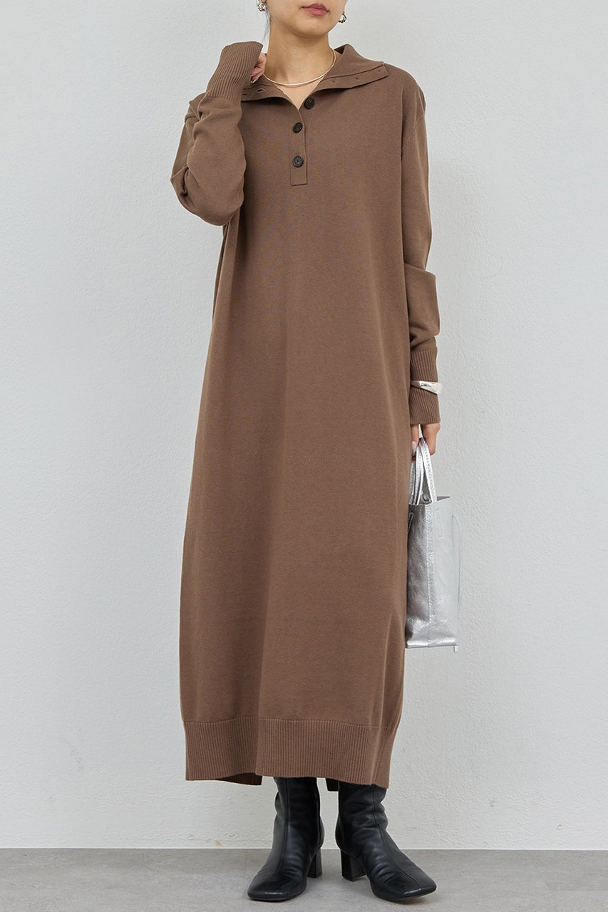 【ガリャルダガランテ/GALLARDAGALANTE】の【2way】ニットタートルワンピース インテリア・キッズ・メンズ・レディースファッション・服の通販 founy(ファニー) 　ファッション　Fashion　レディースファッション　Fashion for Women　ワンピース　Dresses　チュニック　Tunic Tops & Dresses　チュニック　Tunic, Long Top　ポケット　Pocket, Pocket Detail　ロング　Long, Long-Length　再入荷　Restock / Back in Stock　モカ|ID: prp329100004763607 ipo3291000000034628191