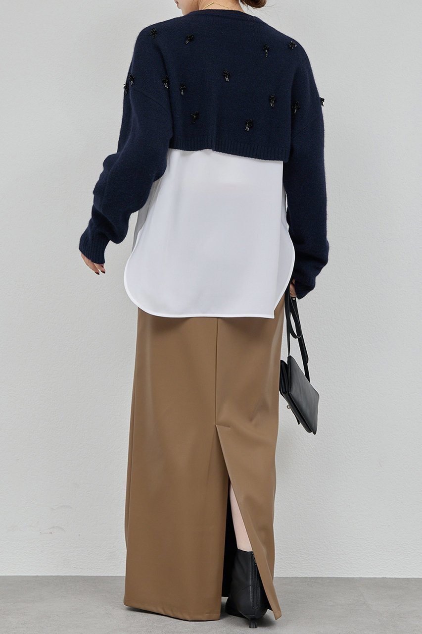 【ガリャルダガランテ/GALLARDAGALANTE】の【25th記念アイテム】ビジューショートVニット 人気、トレンドファッション・服の通販 founy(ファニー) ファッション Fashion レディースファッション Fashion for Women トップス・カットソー Cut & Sew Tops ニット Knit Tops & Sweaters カジュアルプルオーバー・ニットトップス Pullovers & Knit Tops / Casual Pullovers コンパクト Compact, Small Size ショート Short, Short Length シンプル Simple, Minimal スパンコール Sequins, Sequin Embellishment トレンド Trend, Trending Now バランス Balance, Style Balance ビジュー Bijou, Jewel-like Accent フェミニン Feminine, Girly ロング Long, Long-Length ホリデーシーズン Holiday Season 新作・新入荷 New Arrivals / New In other-4|ID: prp329100004763609 ipo3291000000034483638