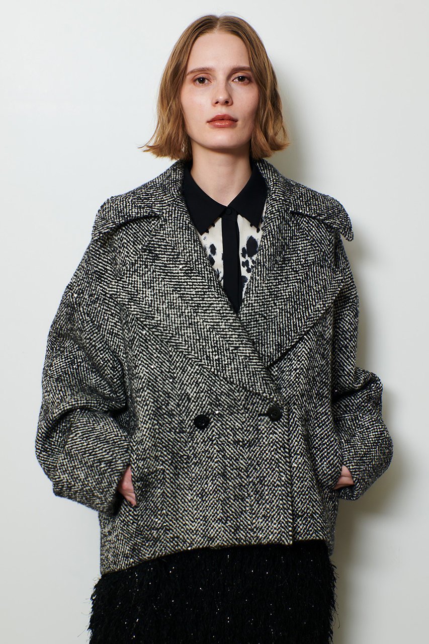 【アルアバイル/allureville】のBONOTTOスパンコールショートコート 人気、トレンドファッション・服の通販 founy(ファニー) ファッション Fashion レディースファッション Fashion for Women アウター Coat / Outerwear Collection コート・ロングコート・ピーコート Long Coats, Peacoats & More エレガント 上品 Elegant カッティング Cutting Detail ショート Short, Short Length シルバー Silver, Metallic Silver スパンコール Sequins, Sequin Embellishment スペシャル Special, Limited Edition バランス Balance, Style Balance フォルム Silhouette, Form ラグジュアリー Luxury, Elegant 冬 Winter / This Winter 新作・新入荷 New Arrivals / New In other-8|ID: prp329100004763615 ipo3291000000034483684