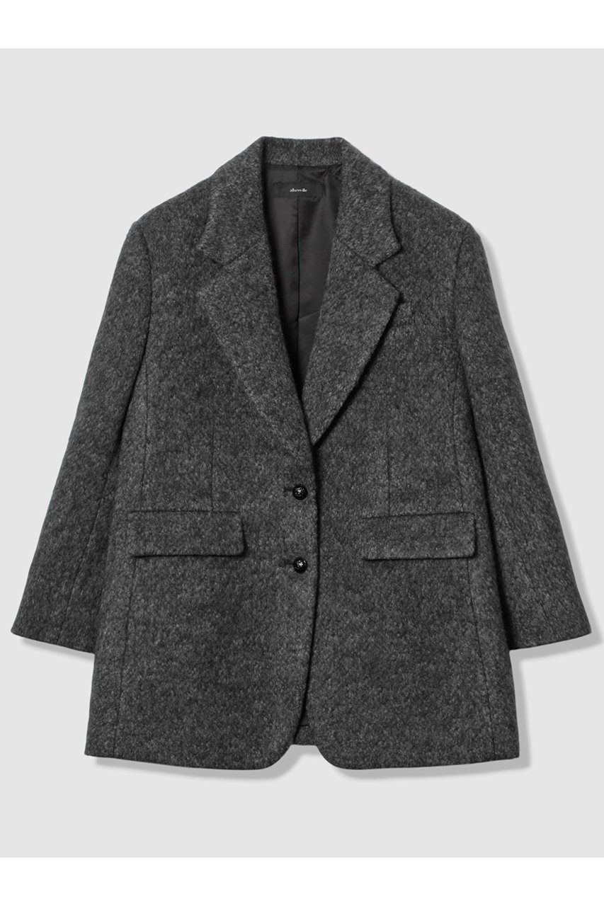 【アルアバイル/allureville】のシャギーハーフコート インテリア・キッズ・メンズ・レディースファッション・服の通販 founy(ファニー) 　ファッション　Fashion　レディースファッション　Fashion for Women　アウター　Coat / Outerwear Collection　コート・ロングコート・ピーコート　Long Coats, Peacoats & More　ショート　Short, Short Length　ジャケット　Jacket, Outerwear　デニム　Denim, Jeans Material　ハーフ　Half, Half-Length　バランス　Balance, Style Balance　フォルム　Silhouette, Form　新作・新入荷　New Arrivals / New In　チャコールグレー|ID: prp329100004763617 ipo3291000000034483688