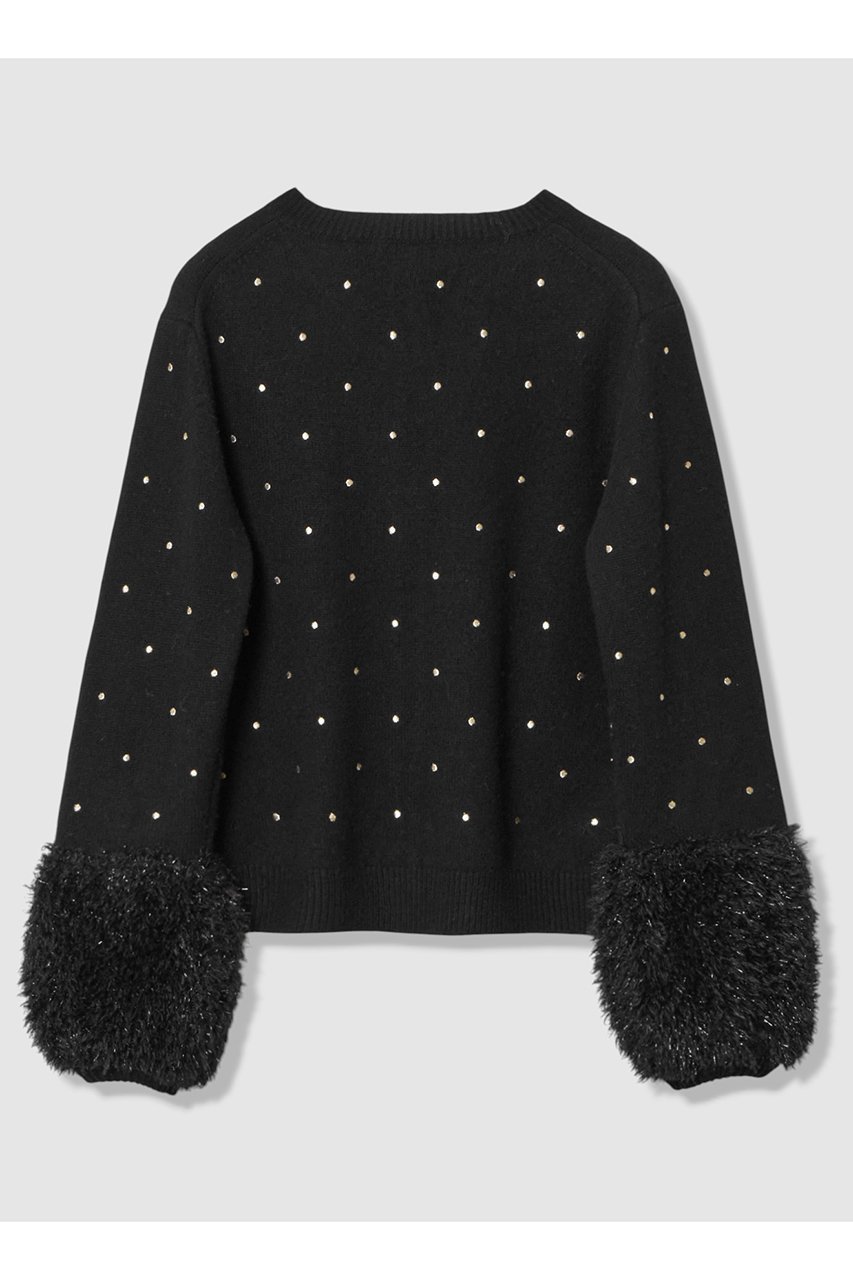 【アルアバイル/allureville】のエンブロイダリードットファーカフスカーディガン 人気、トレンドファッション・服の通販 founy(ファニー) ファッション Fashion レディースファッション Fashion for Women トップス・カットソー Cut & Sew Tops ニット Knit Tops & Sweaters カーディガン・羽織り Layered Style Cardigans カフス Cuff Design カーディガン Cardigan, Knitwear シンプル Simple, Minimal テクスチャー Texture, Textured Fabric ドット Polka Dot, Dot Pattern フォルム Silhouette, Form ボトム Bottoms, Lower Wear リュクス Luxury, Elegant, High-End, Chic 新作・新入荷 New Arrivals / New In other-2|ID: prp329100004763621 ipo3291000000034483717