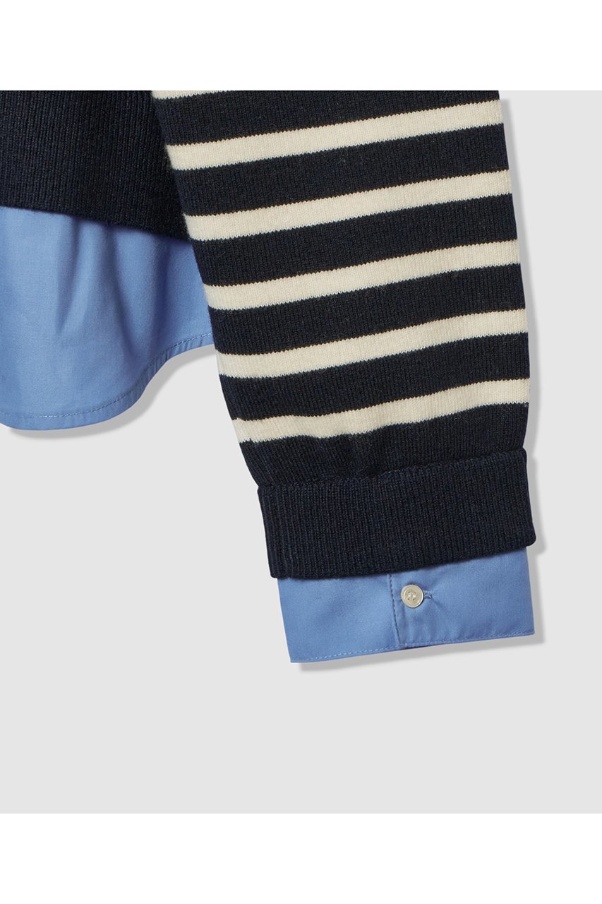 【アルアバイル/allureville】のフェイクレイヤードスキッパープルオーバー 人気、トレンドファッション・服の通販 founy(ファニー) ファッション Fashion レディースファッション Fashion for Women トップス・カットソー Cut & Sew Tops ニット Knit Tops & Sweaters カジュアルプルオーバー・ニットトップス Pullovers & Knit Tops / Casual Pullovers おすすめ Recommended / Our Picks デニム Denim, Jeans Material ドッキング Docking, Mixed Material バランス Balance, Style Balance リラックス Relax, Relaxed Fit ワイド Wide, Wide Fit 新作・新入荷 New Arrivals / New In other-5|ID: prp329100004763623 ipo3291000000034483735