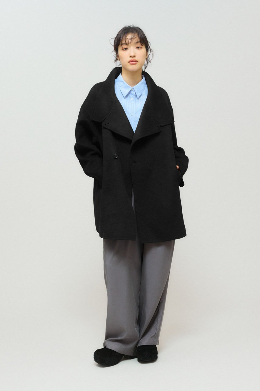 【ミディウミソリッド/MIDIUMISOLID】のスタンドリバーコート 人気、トレンドファッション・服の通販 founy(ファニー) 　ファッション　Fashion　レディースファッション　Fashion for Women　アウター　Coat / Outerwear Collection　コート・ロングコート・ピーコート　Long Coats, Peacoats & More　インナー　Innerwear　ショート　Short, Short Length　スタンド　Stand Collar, Upright Stand　other-8|ID: prp329100004763630 ipo3291000000034565704