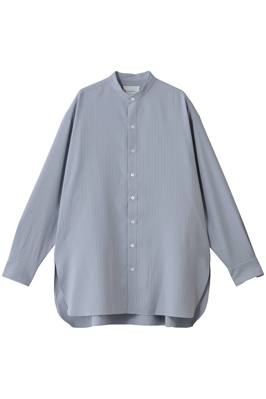 【ミディウミソリッド/MIDIUMISOLID】のband collar long shit シャツ インテリア・キッズ・メンズ・レディースファッション・服の通販 founy(ファニー) ファッション Fashion レディースファッション Fashion for Women トップス・カットソー Cut & Sew Tops シャツ・ブラウス・オフィスカジュアル Elegant Blouses & Button-Ups スリーブ Sleeve, Long Sleeve / Short Sleeve ロング Long, Long-Length エレガント 上品 Elegant 新作・新入荷 New Arrivals / New In 羽織 Haori, Light Jacket l.gray|ID: prp329100004763632 ipo3291000000034483796