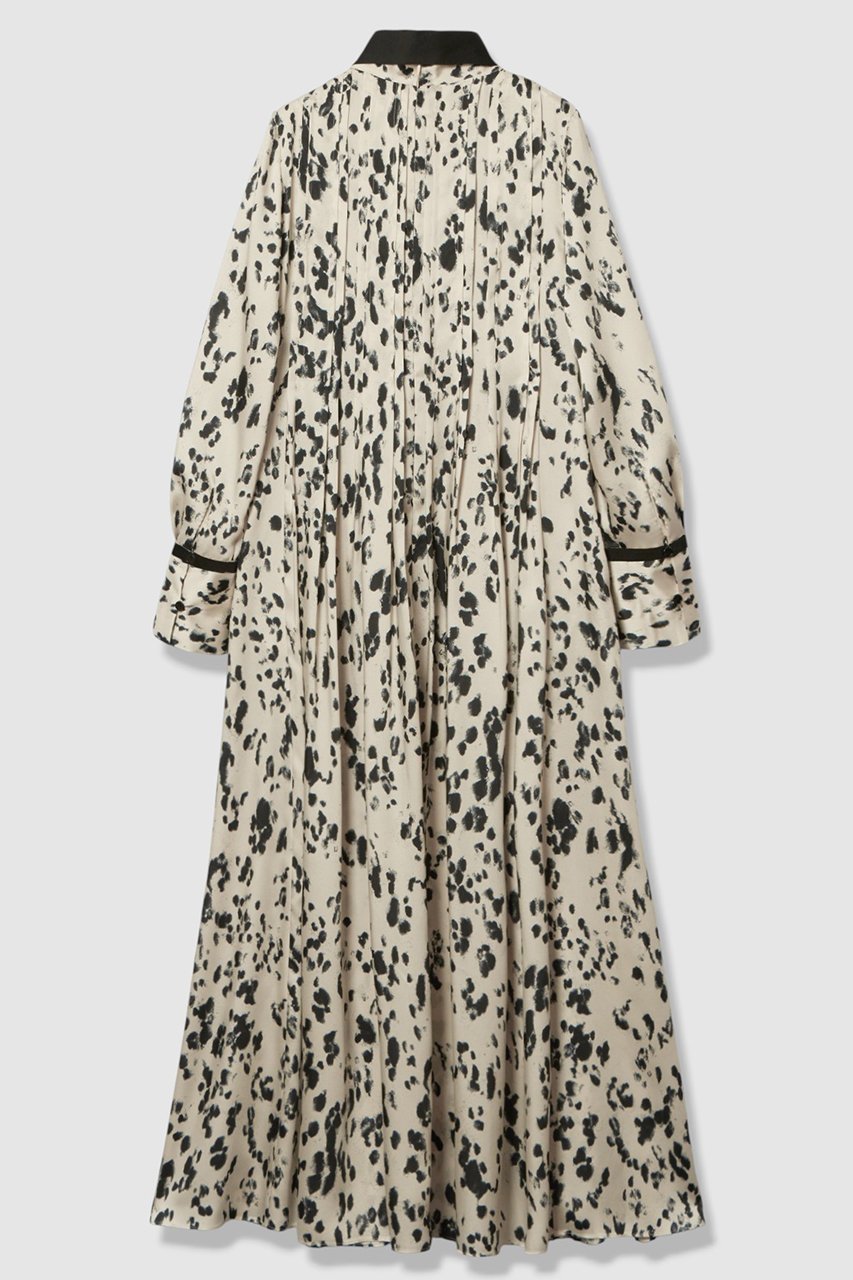 【アルアバイル/allureville】のOFFICINAプリーツフレアワンピース 人気、トレンドファッション・服の通販 founy(ファニー) 　ファッション　Fashion　レディースファッション　Fashion for Women　ワンピース　Dresses　チュニック　Tunic Tops & Dresses　2025年　2025　2025-2026秋冬・A/W　Autumn/Winter 2025–26 AW25–26　クラシカル　Classical, Vintage-Inspired　チュニック　Tunic, Long Top　フィット　Fit, Slim Fit　フレア　Flare, Flared　プリント　Print, Printed Pattern　プリーツ　Pleats, Pleated　モノトーン　Monotone, Black and White　リボン　Ribbon, Bow　ロング　Long, Long-Length　A/W・秋冬　Autumn/Winter　other-2|ID: prp329100004764733 ipo3291000000034494958