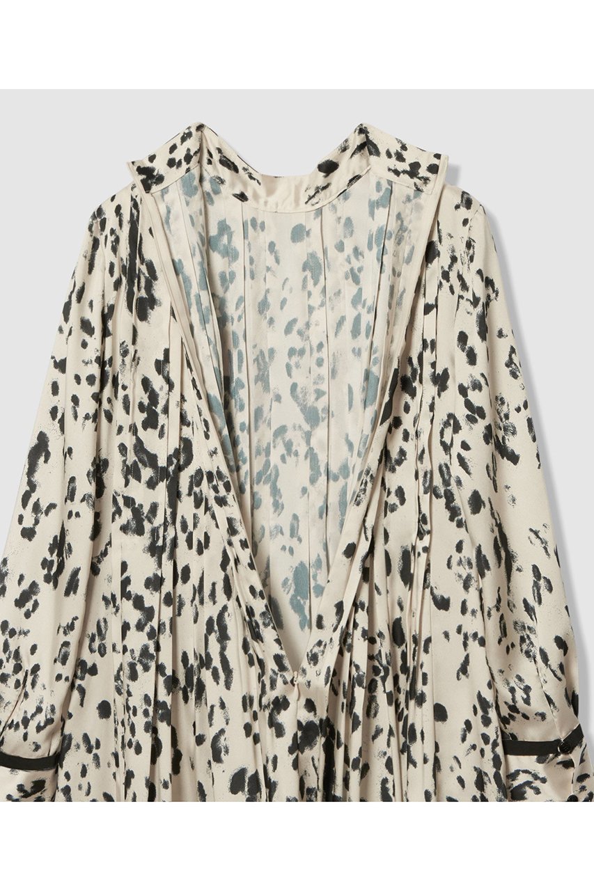 【アルアバイル/allureville】のOFFICINAプリーツフレアワンピース 人気、トレンドファッション・服の通販 founy(ファニー) 　ファッション　Fashion　レディースファッション　Fashion for Women　ワンピース　Dresses　チュニック　Tunic Tops & Dresses　2025年　2025　2025-2026秋冬・A/W　Autumn/Winter 2025–26 AW25–26　クラシカル　Classical, Vintage-Inspired　チュニック　Tunic, Long Top　フィット　Fit, Slim Fit　フレア　Flare, Flared　プリント　Print, Printed Pattern　プリーツ　Pleats, Pleated　モノトーン　Monotone, Black and White　リボン　Ribbon, Bow　ロング　Long, Long-Length　A/W・秋冬　Autumn/Winter　other-4|ID: prp329100004764733 ipo3291000000034494960