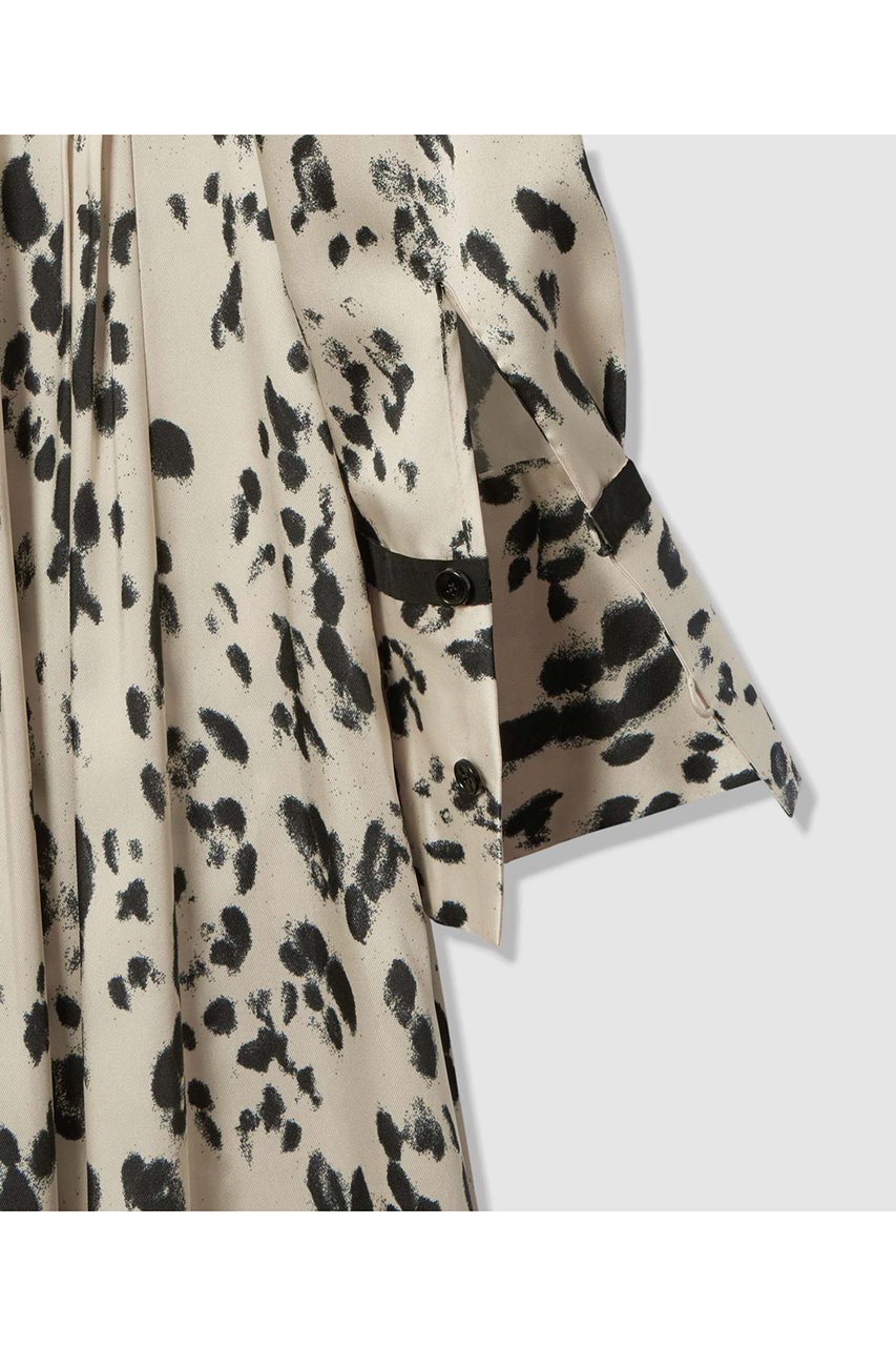 【アルアバイル/allureville】のOFFICINAプリーツフレアワンピース 人気、トレンドファッション・服の通販 founy(ファニー) 　ファッション　Fashion　レディースファッション　Fashion for Women　ワンピース　Dresses　チュニック　Tunic Tops & Dresses　2026年　2026　クラシカル　Classical, Vintage-Inspired　チュニック　Tunic, Long Top　フィット　Fit, Slim Fit　フレア　Flare, Flared　プリント　Print, Printed Pattern　プリーツ　Pleats, Pleated　モノトーン　Monotone, Black and White　リボン　Ribbon, Bow　ロング　Long, Long-Length　夏　Summer　春　Spring　S/S・春夏　SS, Spring/Summer, Warm Season　other-7|ID: prp329100004764733 ipo3291000000035478629