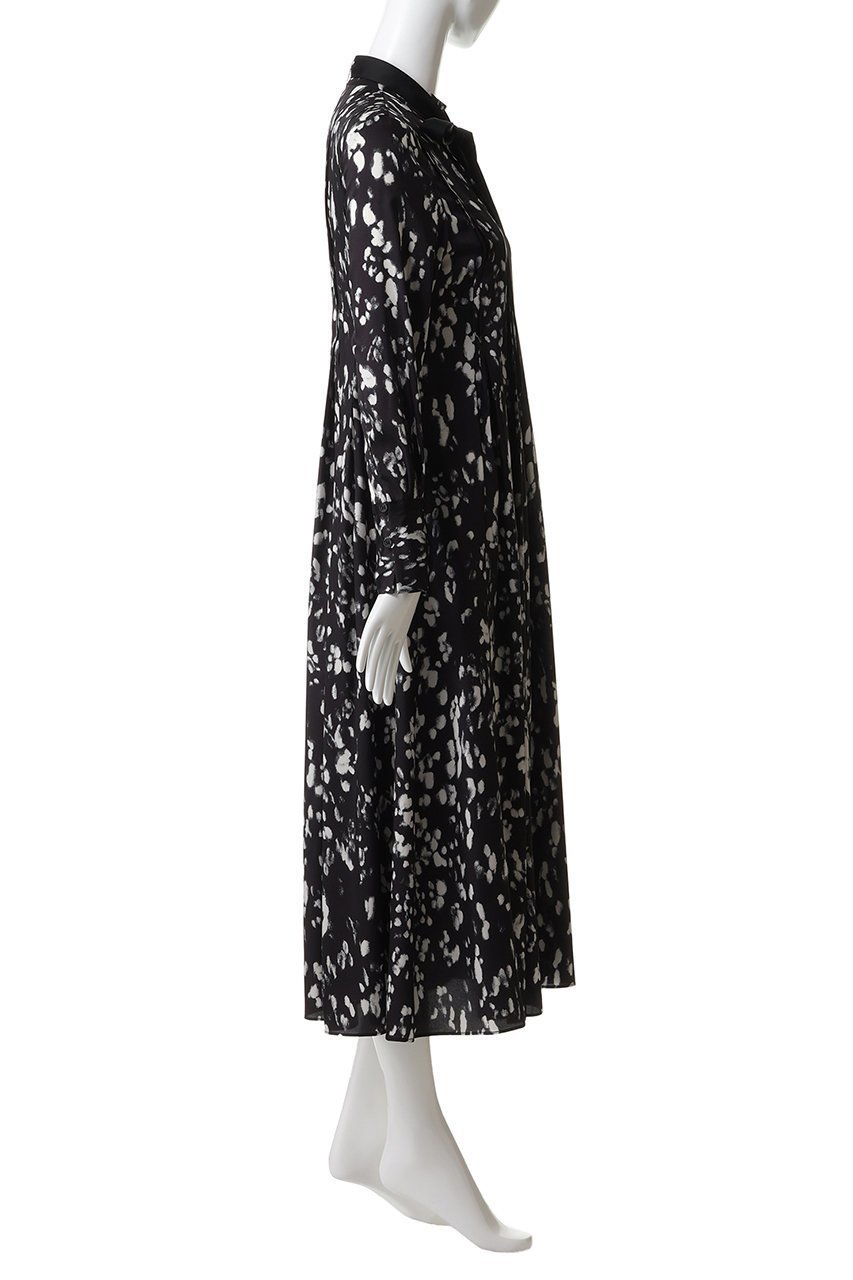 【アルアバイル/allureville】のOFFICINAプリーツフレアワンピース 人気、トレンドファッション・服の通販 founy(ファニー) 　ファッション　Fashion　レディースファッション　Fashion for Women　ワンピース　Dresses　チュニック　Tunic Tops & Dresses　クラシカル　Classical, Vintage-Inspired　チュニック　Tunic, Long Top　フィット　Fit, Slim Fit　フレア　Flare, Flared　プリント　Print, Printed Pattern　プリーツ　Pleats, Pleated　モノトーン　Monotone, Black and White　リボン　Ribbon, Bow　ロング　Long, Long-Length　other-3|ID: prp329100004764733 ipo3291000000036344261