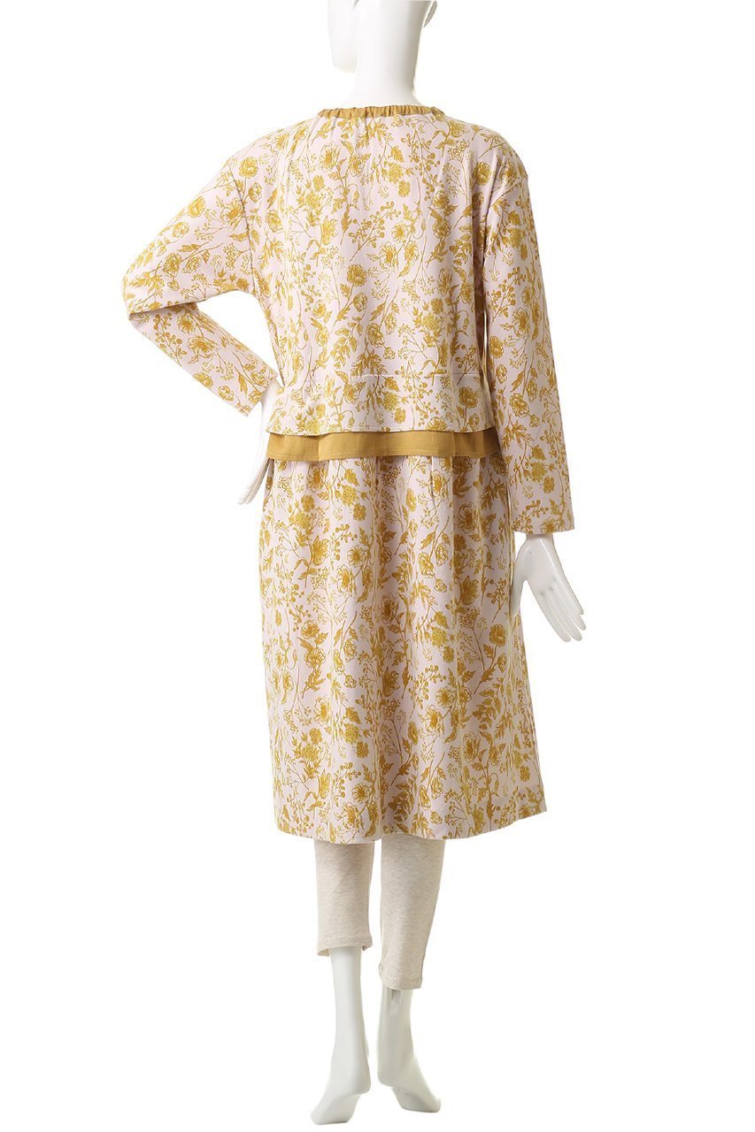 【キッドブルー/KID BLUE / GOODS】の25フルールPtNナイティ(スパッツつき) 人気、トレンドファッション・服の通販 founy(ファニー) 　エレガント 上品　Elegant　ギャザー　Gathered, Ruffled　パジャマ　Pajamas, Sleepwear　フラワー　Flower, Floral　フロント　Front, Front Design　プリント　Print, Printed Pattern　リラックス　Relax, Relaxed Fit　新作・新入荷　New Arrivals / New In　other-4|ID: prp329100004764737 ipo3291000000034494996