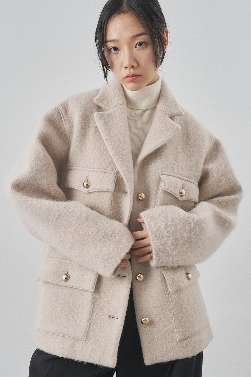 【ウィムガゼット/Whim Gazette】のシャギーサファリジャケット インテリア・キッズ・メンズ・レディースファッション・服の通販 founy(ファニー) ファッション Fashion レディースファッション Fashion for Women アウター Coat / Outerwear Collection レディースジャケット・軽アウター Jackets ウォーム Warm Fabric エアリー Airy Texture ジャケット Jacket, Outerwear スマート Smart, Elegant メタル Metal, Metal Parts ラグジュアリー Luxury, Elegant ループ Loop, Loop Knit 新作・新入荷 New Arrivals / New In ベージュ|ID: prp329100004764743 ipo3291000000034495042