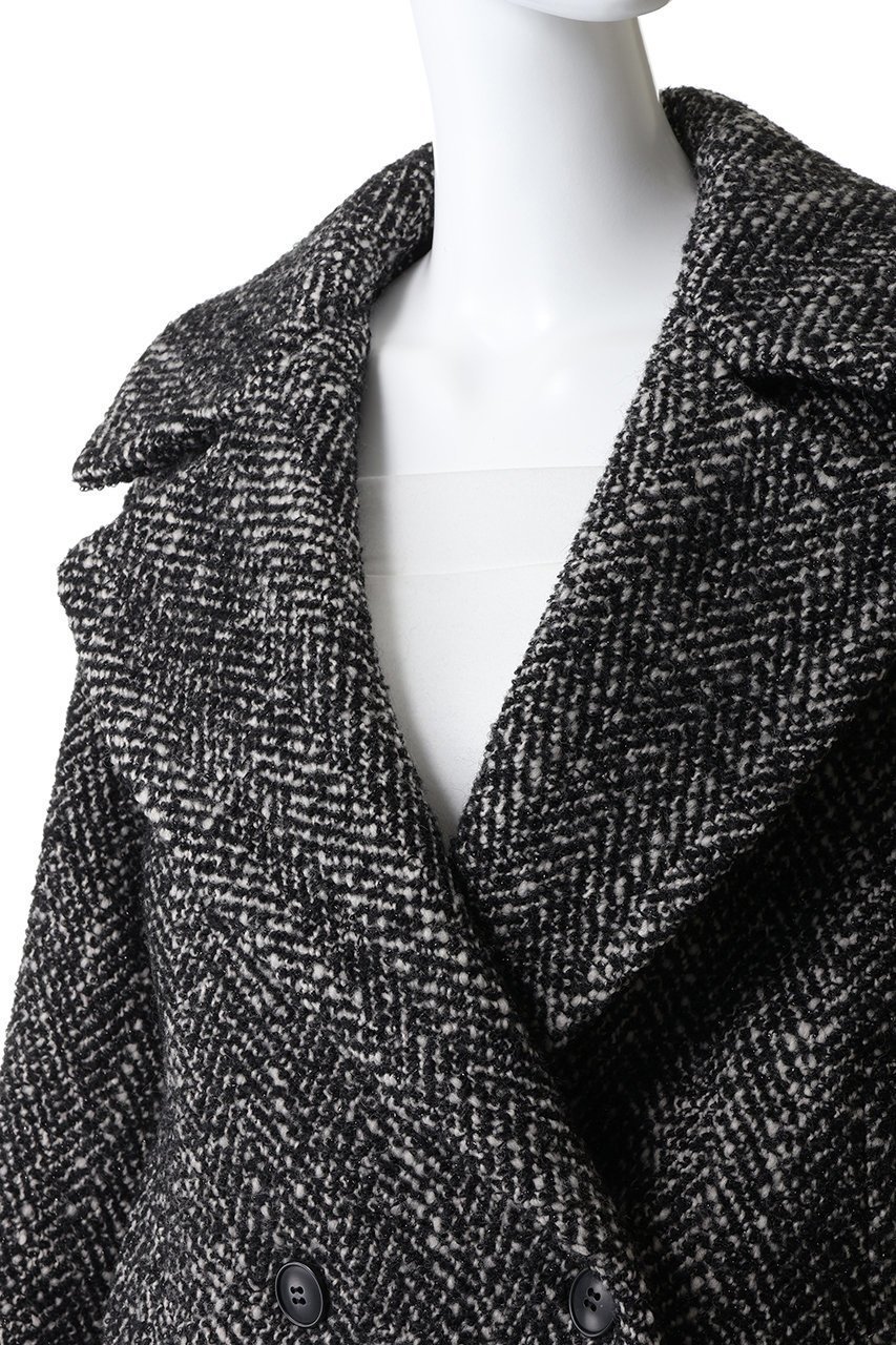 【プルミエ アロンディスモン/1er Arrondissement】のへリンボンラメツイードショートコート 人気、トレンドファッション・服の通販 founy(ファニー) 　ファッション　Fashion　レディースファッション　Fashion for Women　アウター　Coat / Outerwear Collection　コート・ロングコート・ピーコート　Long Coats, Peacoats & More　ショート　Short, Short Length　ツイード　Twill, Twill Weave　バランス　Balance, Style Balance　フォルム　Silhouette, Form　リラックス　Relax, Relaxed Fit　ワイド　Wide, Wide Fit　エレガント 上品　Elegant　新作・新入荷　New Arrivals / New In　other-5|ID: prp329100004764759 ipo3291000000034495176