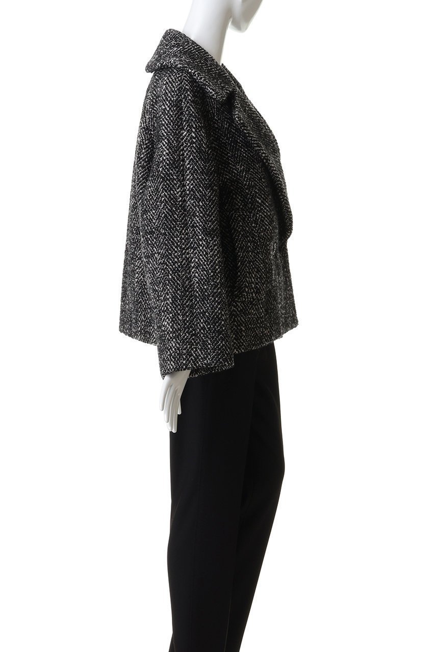 【プルミエ アロンディスモン/1er Arrondissement】のへリンボンラメツイードショートコート 人気、トレンドファッション・服の通販 founy(ファニー) 　ファッション　Fashion　レディースファッション　Fashion for Women　アウター　Coat / Outerwear Collection　コート・ロングコート・ピーコート　Long Coats, Peacoats & More　ショート　Short, Short Length　ツイード　Twill, Twill Weave　バランス　Balance, Style Balance　フォルム　Silhouette, Form　リラックス　Relax, Relaxed Fit　ワイド　Wide, Wide Fit　エレガント 上品　Elegant　other-3|ID: prp329100004764759 ipo3291000000035359927