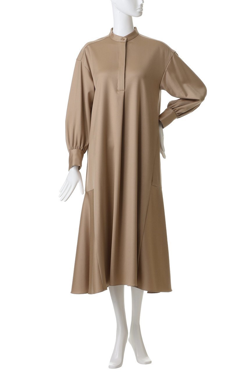 【プルミエ アロンディスモン/1er Arrondissement】のウールサテンシャツワンピース 人気、トレンドファッション・服の通販 founy(ファニー) 　ファッション　Fashion　レディースファッション　Fashion for Women　ワンピース　Dresses　シャツワンピース / 1枚で着映えコーデ　Shirt Dresses　チュニック　Tunic Tops & Dresses　サテン　Satin, Glossy Fabric　シューズ　Shoes, Footwear　スリーブ　Sleeve, Long Sleeve / Short Sleeve　チュニック　Tunic, Long Top　フレア　Flare, Flared　ロング　Long, Long-Length　新作・新入荷　New Arrivals / New In　other-2|ID: prp329100004764760 ipo3291000000034495182