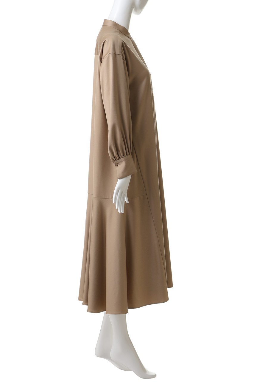 【プルミエ アロンディスモン/1er Arrondissement】のウールサテンシャツワンピース 人気、トレンドファッション・服の通販 founy(ファニー) 　ファッション　Fashion　レディースファッション　Fashion for Women　ワンピース　Dresses　シャツワンピース / 1枚で着映えコーデ　Shirt Dresses　チュニック　Tunic Tops & Dresses　サテン　Satin, Glossy Fabric　シューズ　Shoes, Footwear　スリーブ　Sleeve, Long Sleeve / Short Sleeve　チュニック　Tunic, Long Top　フレア　Flare, Flared　ロング　Long, Long-Length　新作・新入荷　New Arrivals / New In　other-3|ID: prp329100004764760 ipo3291000000034495183