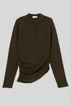 【イロット/IIROT】のカシミヤ ポロ ニット オリーブ|ID: prp329100004764765 ipo3291000000034664275